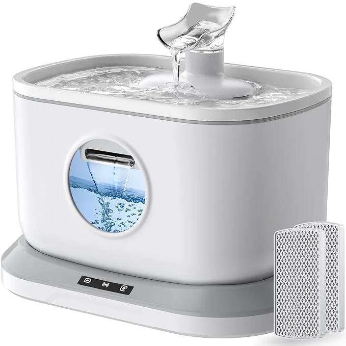 Healthy Cat Water Fountain Wireless Battery Operated Cat Fountain for Drinking 2.6L 88oz Cordless Pet Fountain with Motion Sensor Automatic Water Dispenser Wireless Pump 2 Filters Indoor BPA-About ThisOverview Clean