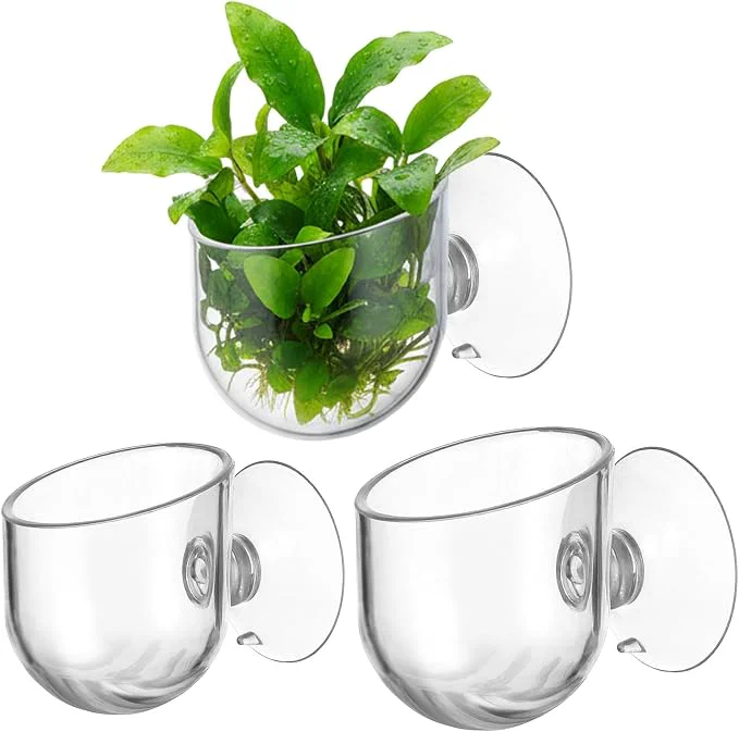 Detailed 3 Pcs Aquarium Plant Holder 2 Sizes Fish Tank Aquatic Plant Pot Exceptional