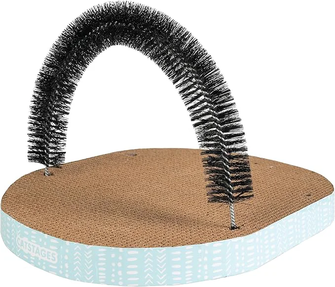 Verified Catstages Scratch Groom Cat Scratcher with Removable Curved Brush for Self-Grooming Station OrangeAbout ThisOverview Elegant