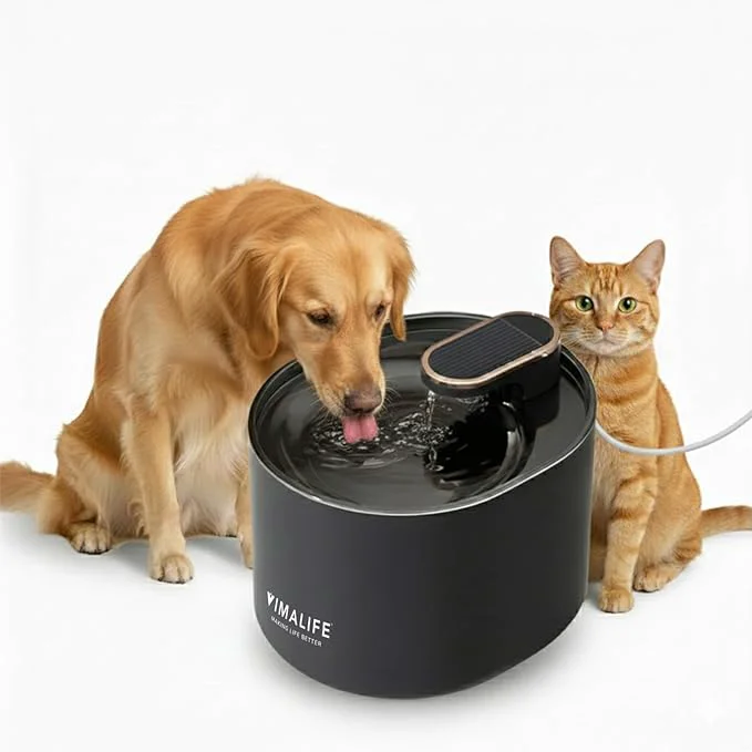 Pure VIMALIFE Cat Dog Water Fountain 3L 101oz Christmas Gifts for Dogs Cats Automatic Water Dispenser Food Grade Pet Drinking Fountain with Filter System Quiet Easy Clean Navy BlueAbout ThisOverview Reusable
