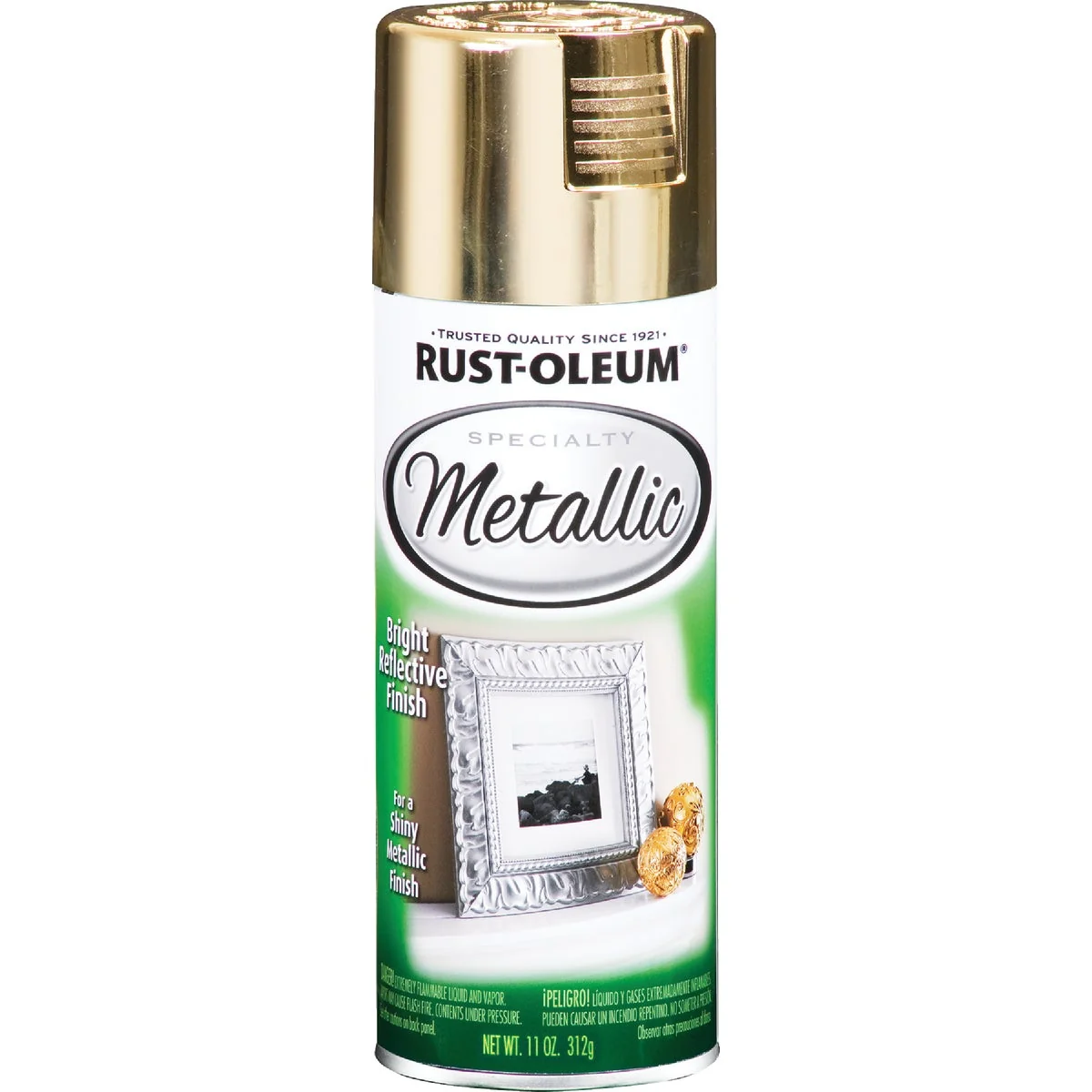 Selected Rust-Oleum Specialty 11 Oz. Metallic Satin Spray Paint Gold Sustainable