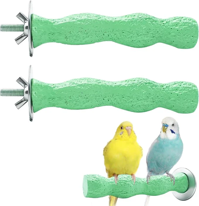 Sophisticated 2pcs Bird Beak Grinding Stone Anti-Slip Parakeet Nail Trimming Stick Resin World-Class