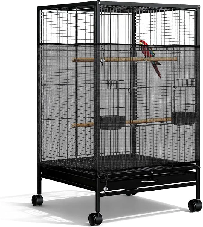 Comfortable 1 Pc Large Bird Cage Seed Cather Bird Cage Cover 31 X 118 Inches Adjustable Consistent