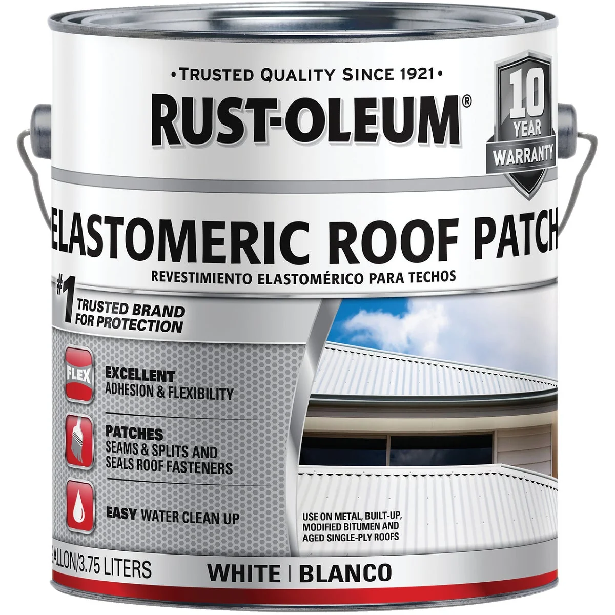 Casual Rust-Oleum 1 Gal. White Elastomeric Roof Patch Elite