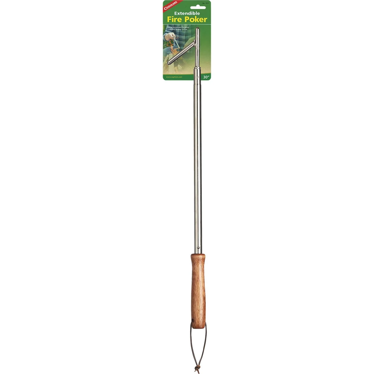 First-Class Coghlans 10 In. to 30 In. L. Extendable Fire Poker Green