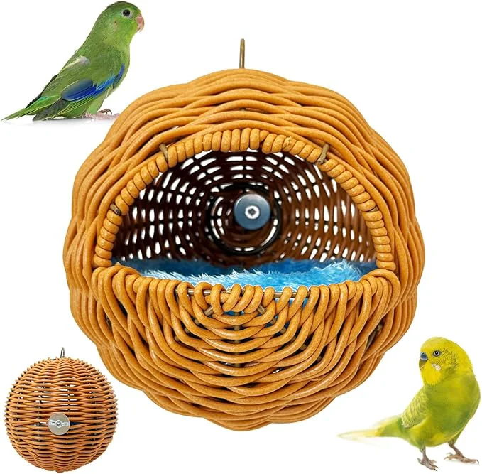 Versatile BNOSDM Rattan Bird Nest Parrot Nesting House Parakeet Nesting Soft Lovebird High-Quality