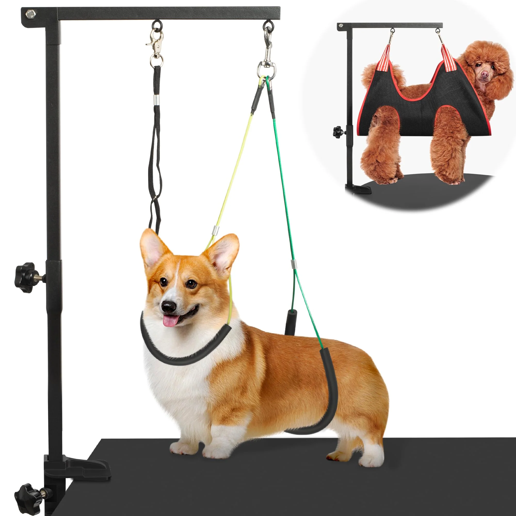 Advanced getlstub 35-inch Dog Grooming Arm with Pet Hammock Adjustable Table Arm for Small Medium Dogs Expertly Made