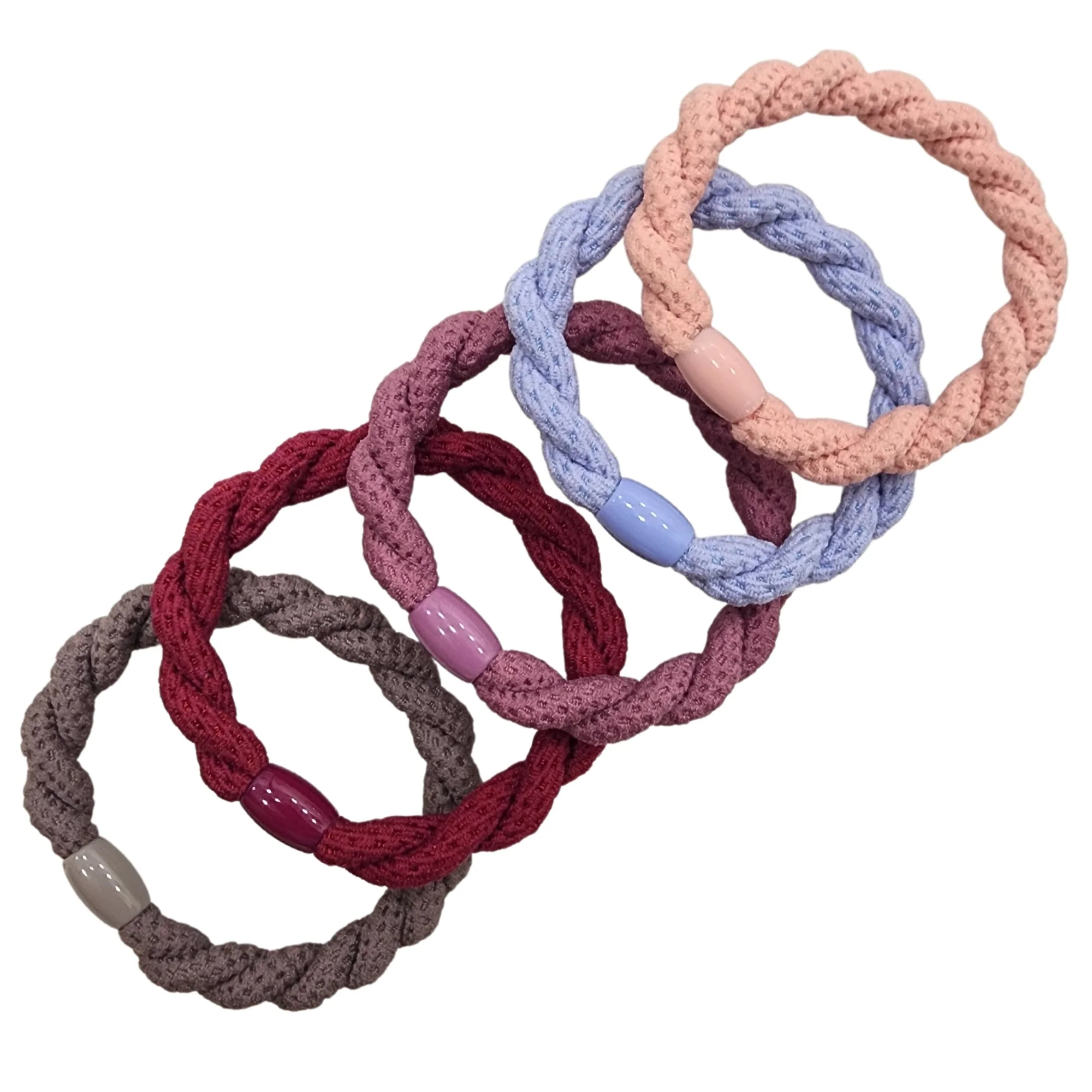 Elegant Pony Elastics in Cylinder Wild Berry Scone - 5pc Organic
