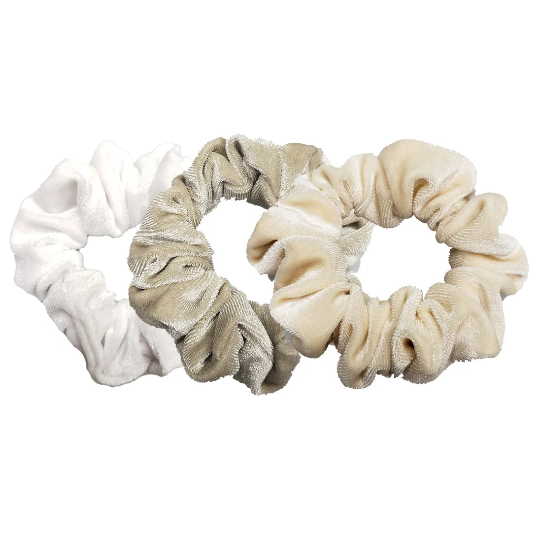 Responsible Luxe Velvet Scrunchie 3-Pack Vanilla Bean Original