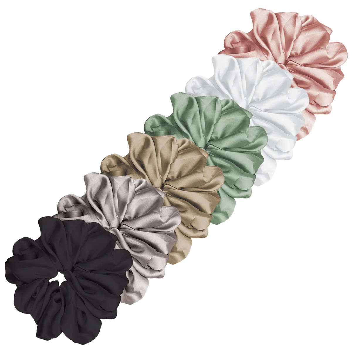 Comfortable Luxe Oversized Plush Scrunchie - Spumoni Pack 6pcs High-End