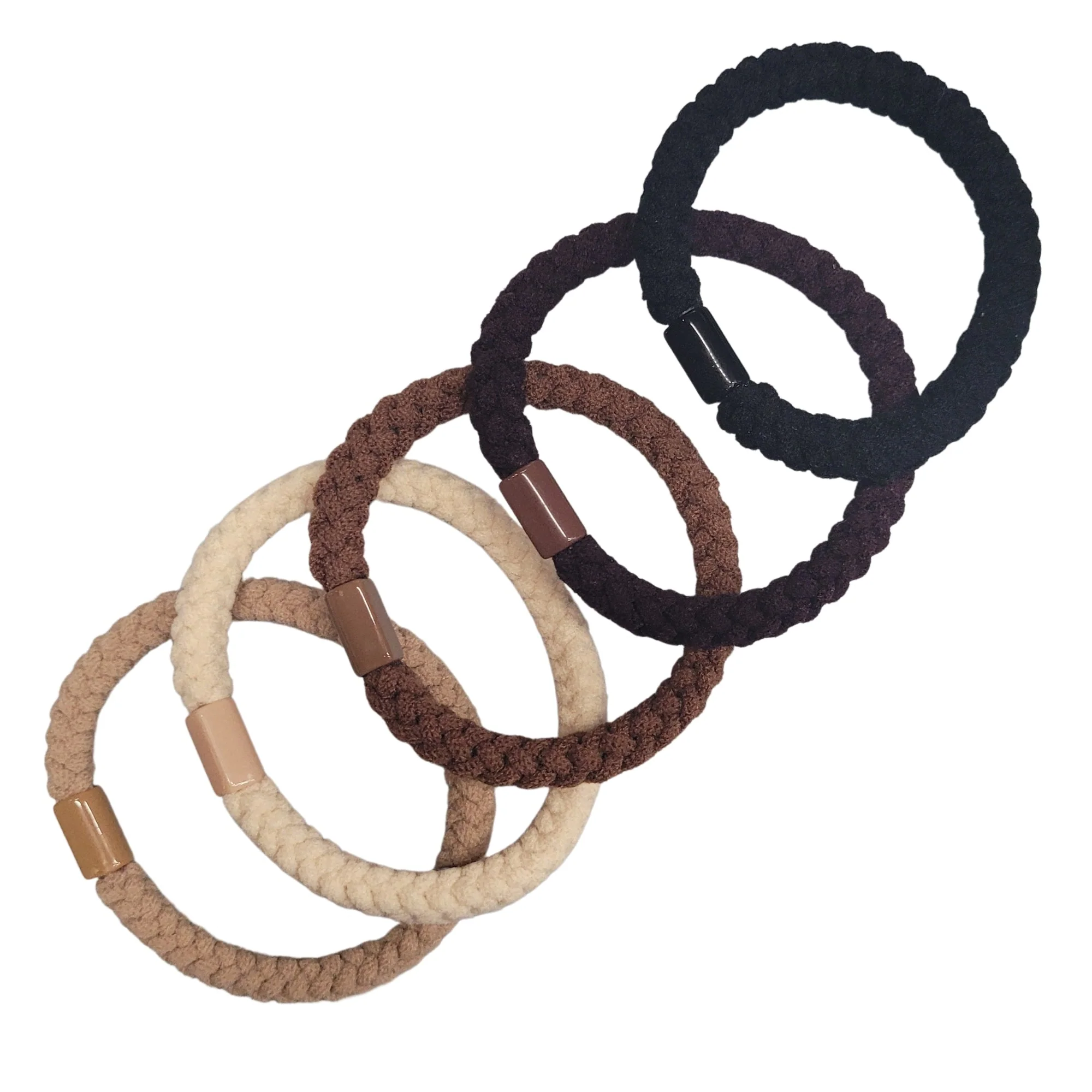 Next-Generation Pony Elastics in Cylinder Morning Coffee - 5pc Fine