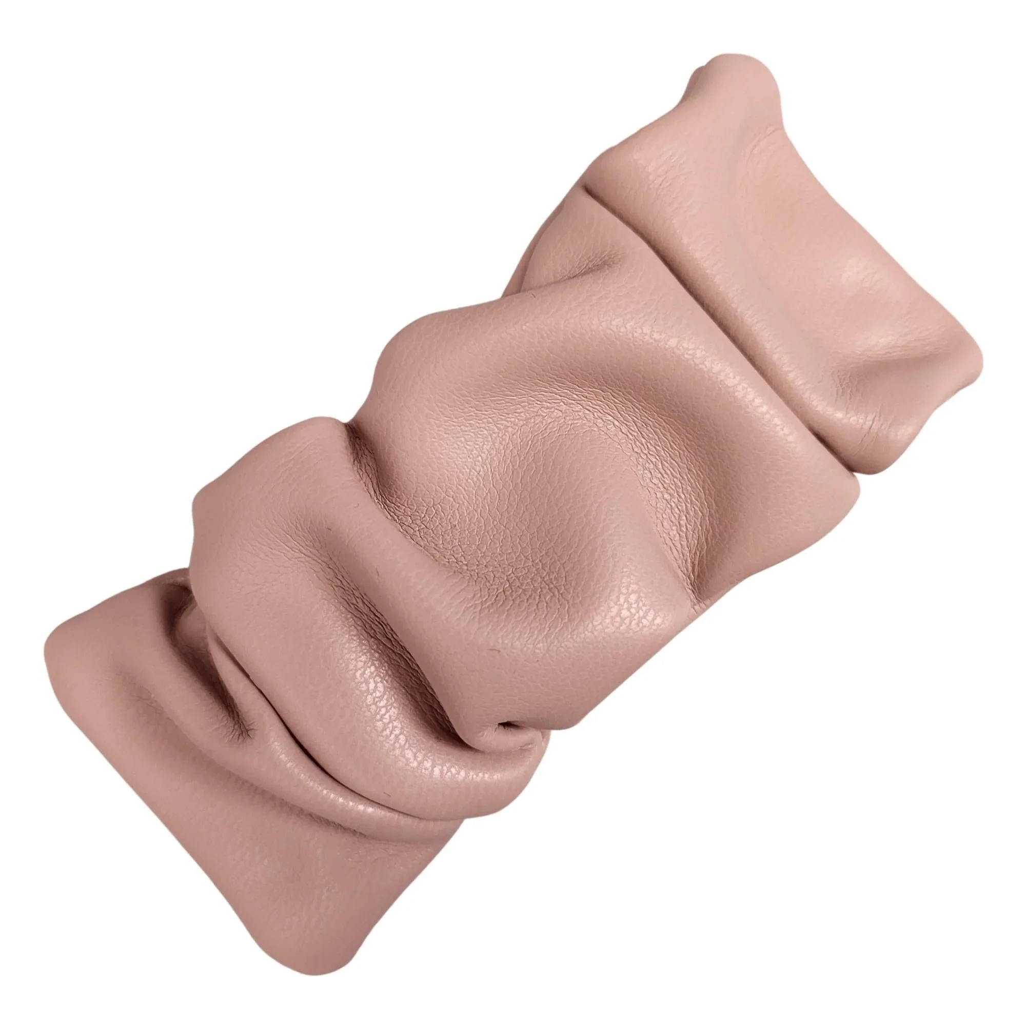 Enhanced Faux Leather Rippled Snap Clip Lightweight