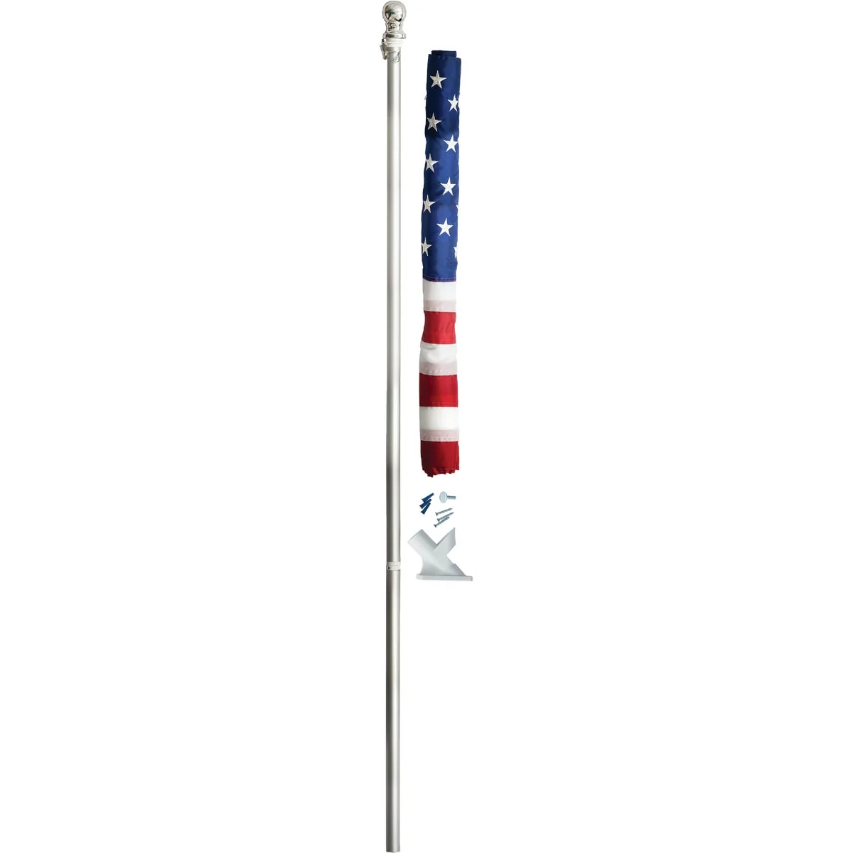 Minimalist Valley Forge 2.5 Ft. x 4 Ft. Nylon American Flag 5 Ft. Spinning Pole Kit Certified