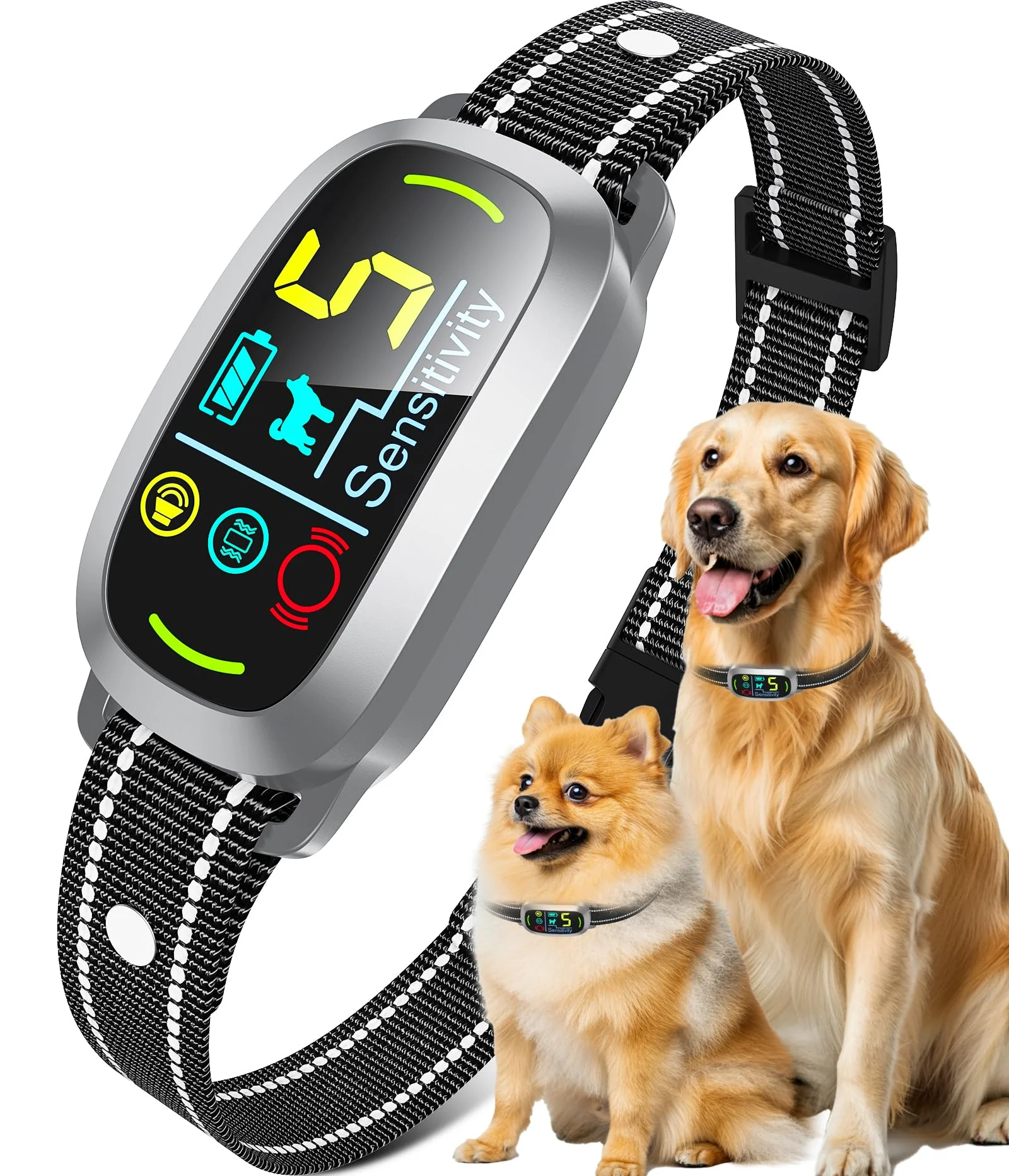 Reliable Oliry Smart AI Bark Collar for Dogs – 5 Modes 5 Sensitivity Levels IP67 Waterproof Rechargeable Lightweight