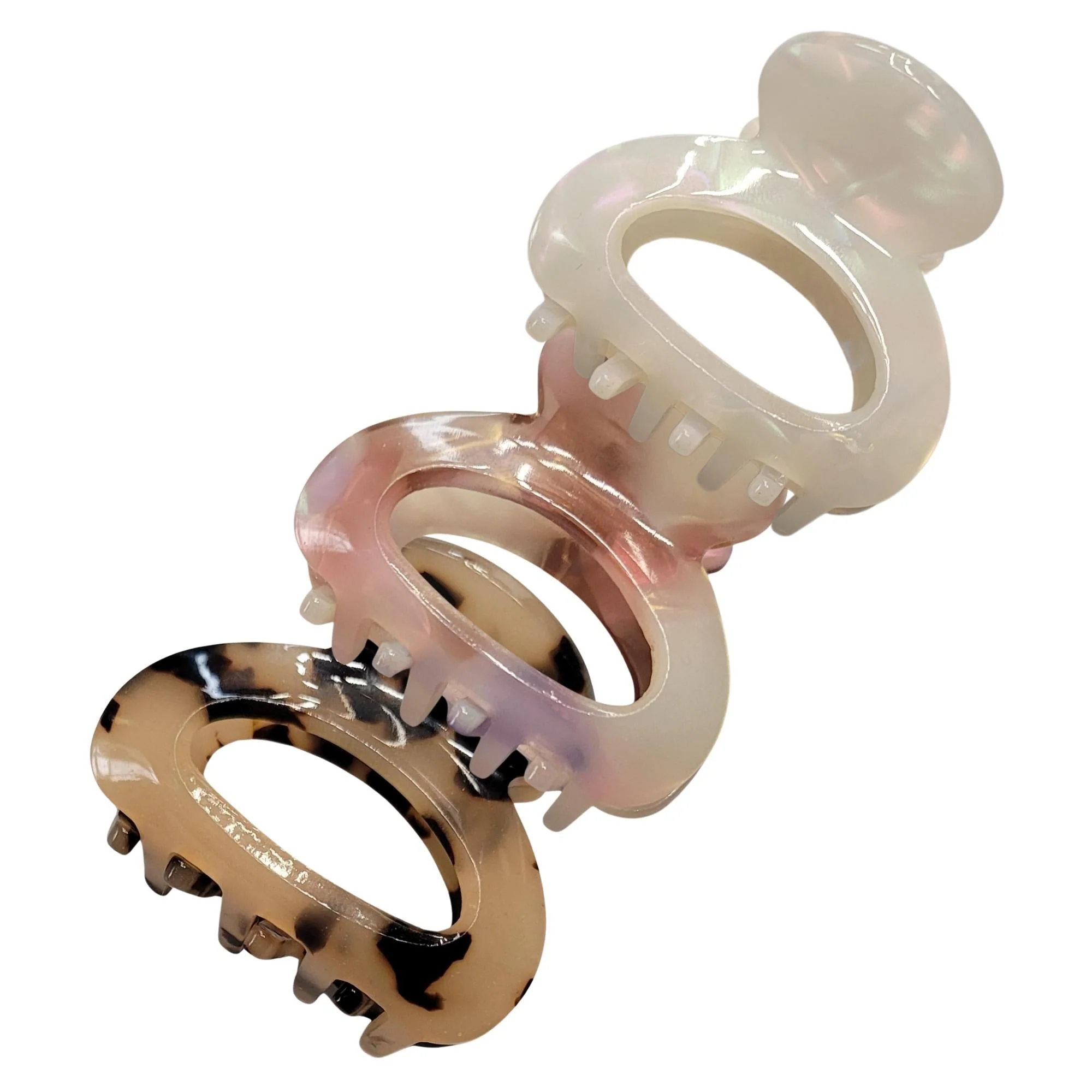 Responsible Marbled Mini Claw Hair Clip - 3pc Detailed