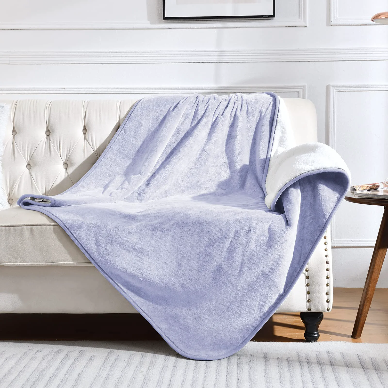 Classic Yaning Waterproof Blanket for Bed Sofa — Reversible Sherpa Fleece Pet Protector Lilac 60x80 Specialty