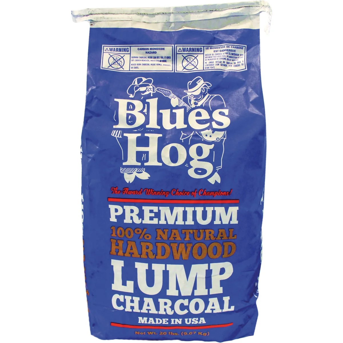 Flexible Blues Hog 20 Lb. Natural Premium Hardwood Lump Charcoal Trendy