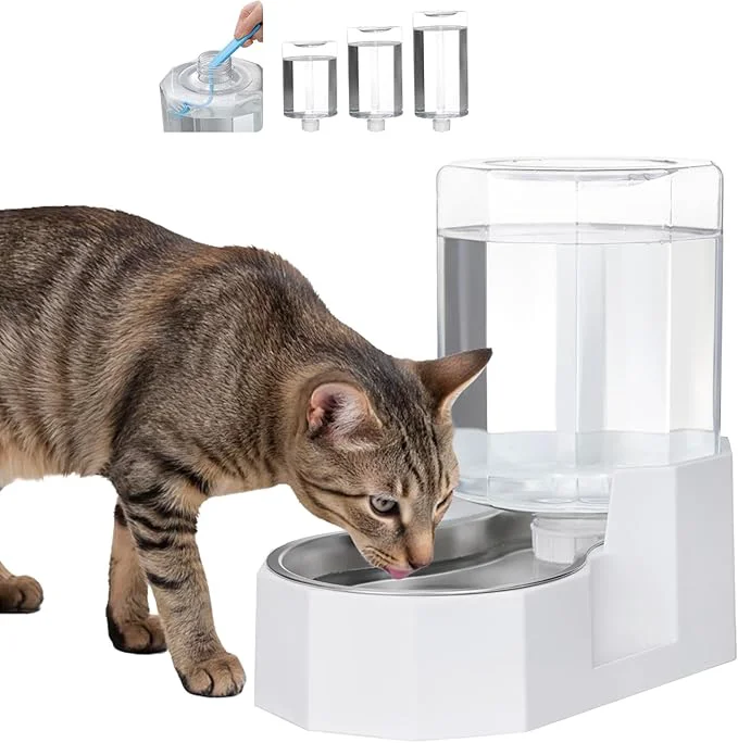 Recyclable Sfozstra Large Dog Water Dispenser 4L Stainless Steel Gravity Cat Water Feeder - Quiet Refill - No Power Needed - for Kittens Cats - Bedroom Kitchen Corner Crate AreaAbout ThisOverview Long-Lasting