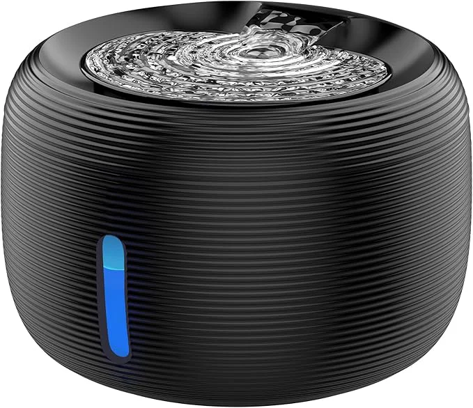 Versatile SIBAYS Cat Water Fountain 3.5L 118oz Large Capacity Pet Water Fountain Cat Fountains for Drinking Automatic Quiet Dog Water Bowl Dispenser with LED Light Water Level Window FS77 Black About ThisOverview Fine