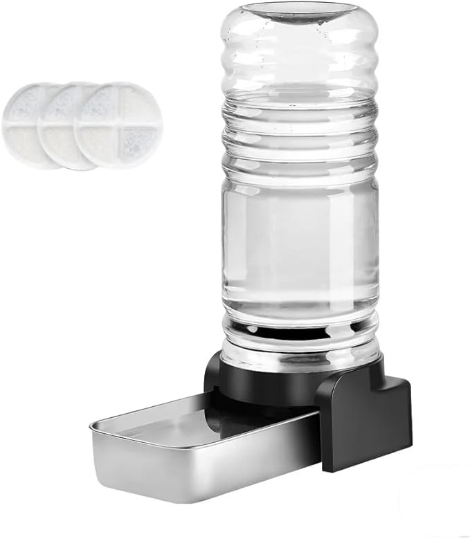 Unique Marchul 1.9 Gallon Dog Water Dispenser Large Dog Water Bowl Dispenser with Stainless Steel Automatic Gravity Pet Bowl for Dogs Medium to Large 3 Filters 7.2LAbout ThisOverview Casual