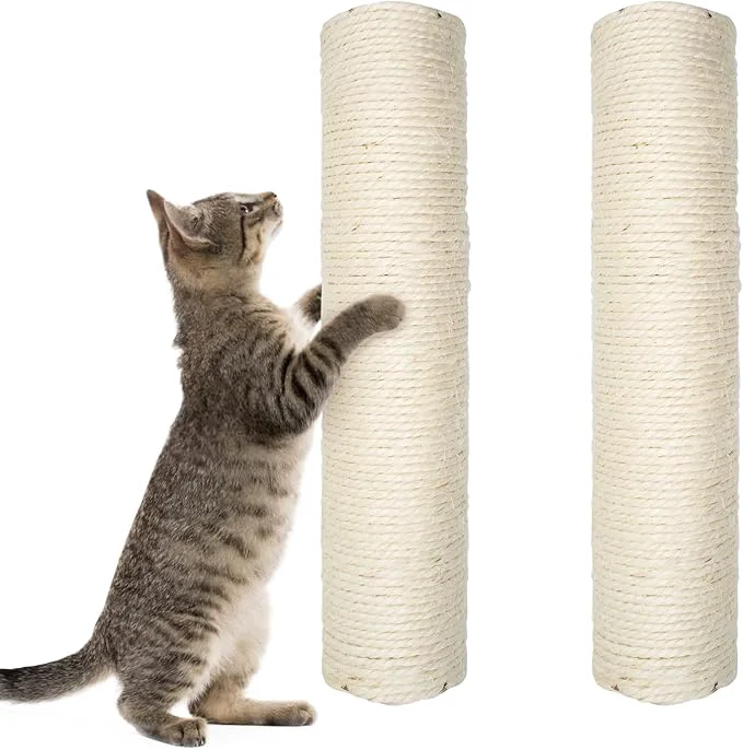Consistent 10 Cat Scratching Posts Sisal Spare Scratcher Refill Post for Cats Cube Tower Kittens Scratch Pole Perch Interactive Toys Furniture Accessories Tree 2 Pack Include M8 Screws WhiteAbout ThisOverview Unique