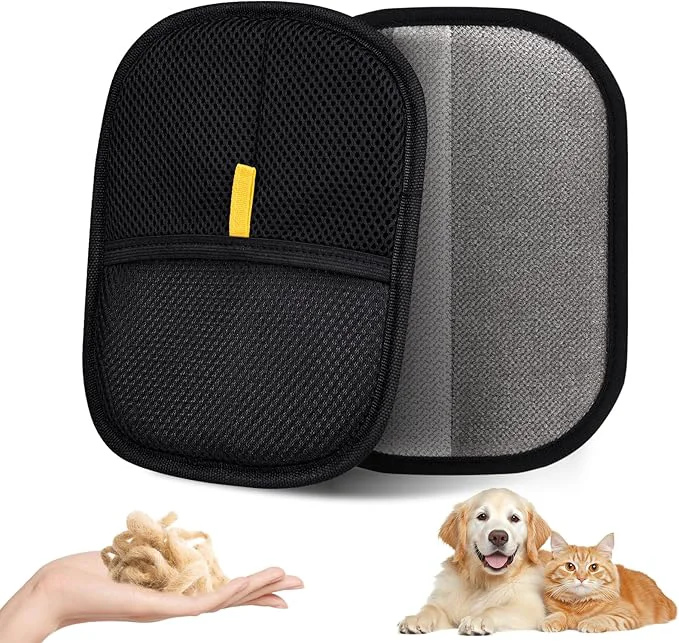 Crafted Pet Hair Remover Electrostatic Pet Hair Removal Gloves Reusable Cat Dog Hair Remover for Couch Furniture Carpet Car Seat Upgraded Animal Fur Removal Tool Cat Grooming Gloves-2 PCSAbout This Reliable