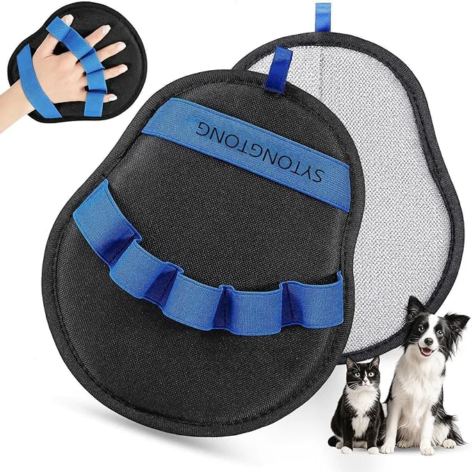 Relaxed Newly Upgraded Pet Hair Removal Glove for Cats Dogs Reusable Electrostatic Pet Hair Gloves Pet Hair Remover Tool for Clothing Couch Carpet Car Seat Blue About This Innovative