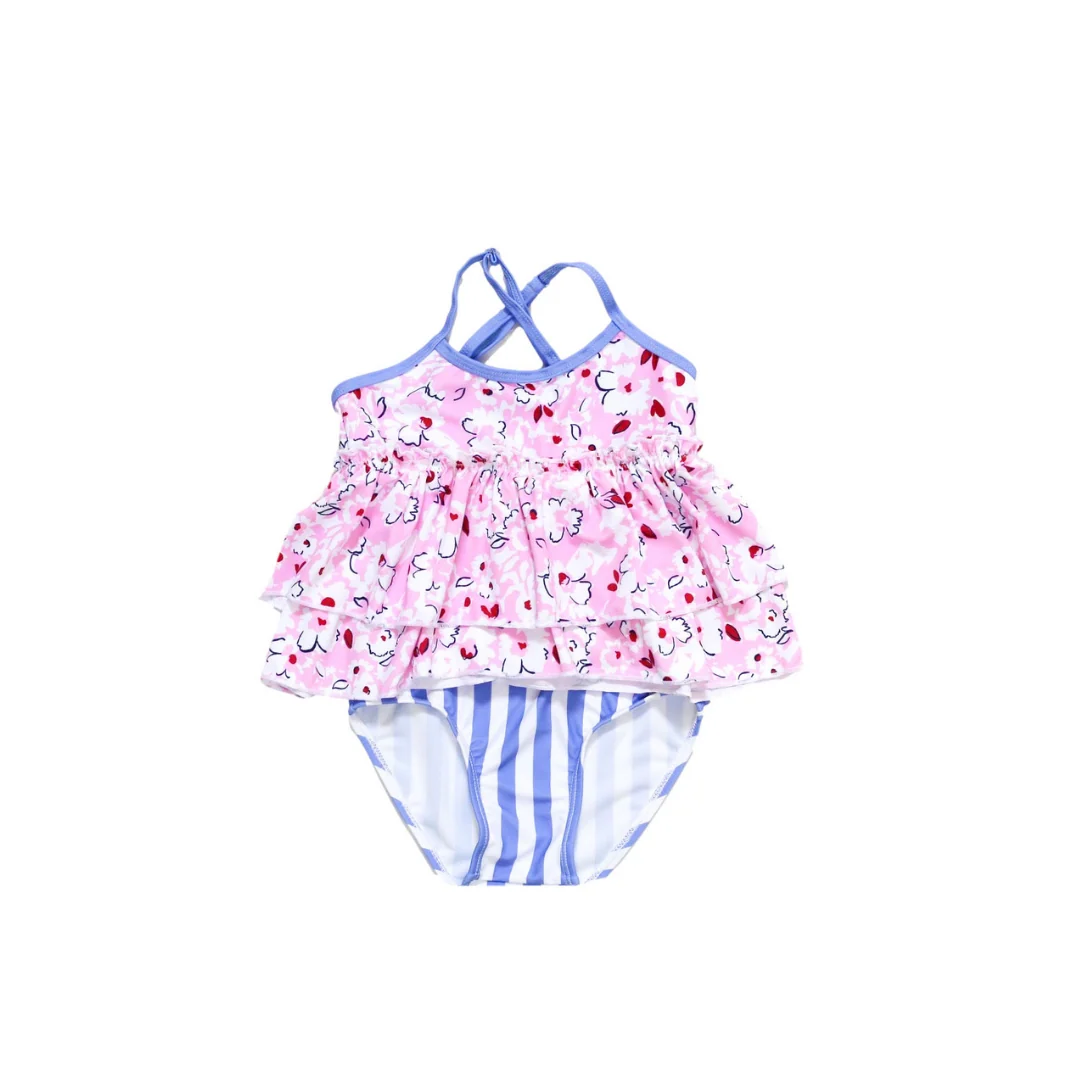 Artisan Beachside Footprints Two Piece Swimsuit Enhanced