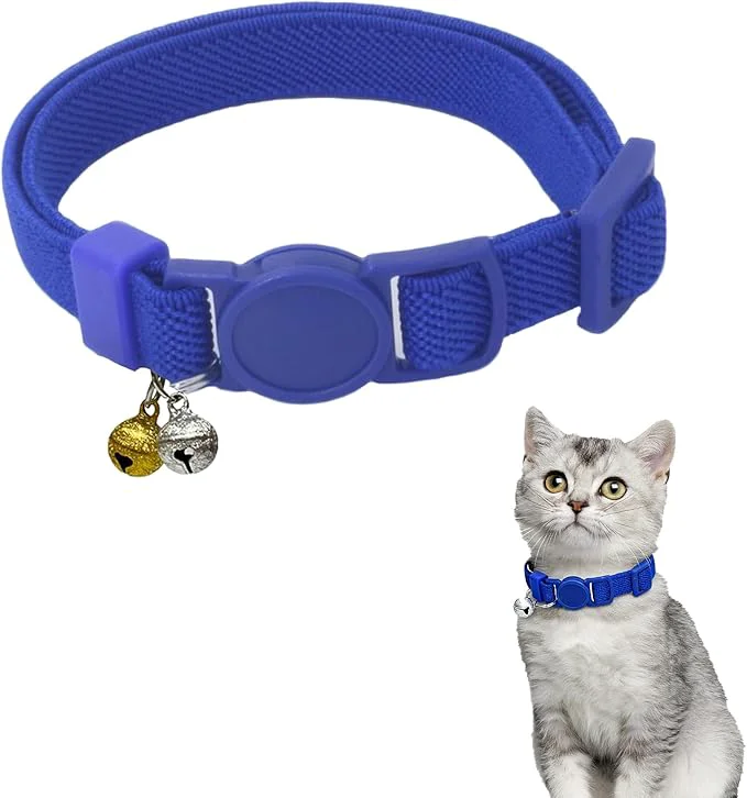Traditional Breakaway Cat Collar with Bell Safety Buckle Kitten Collar Elastic Strech High-Performance
