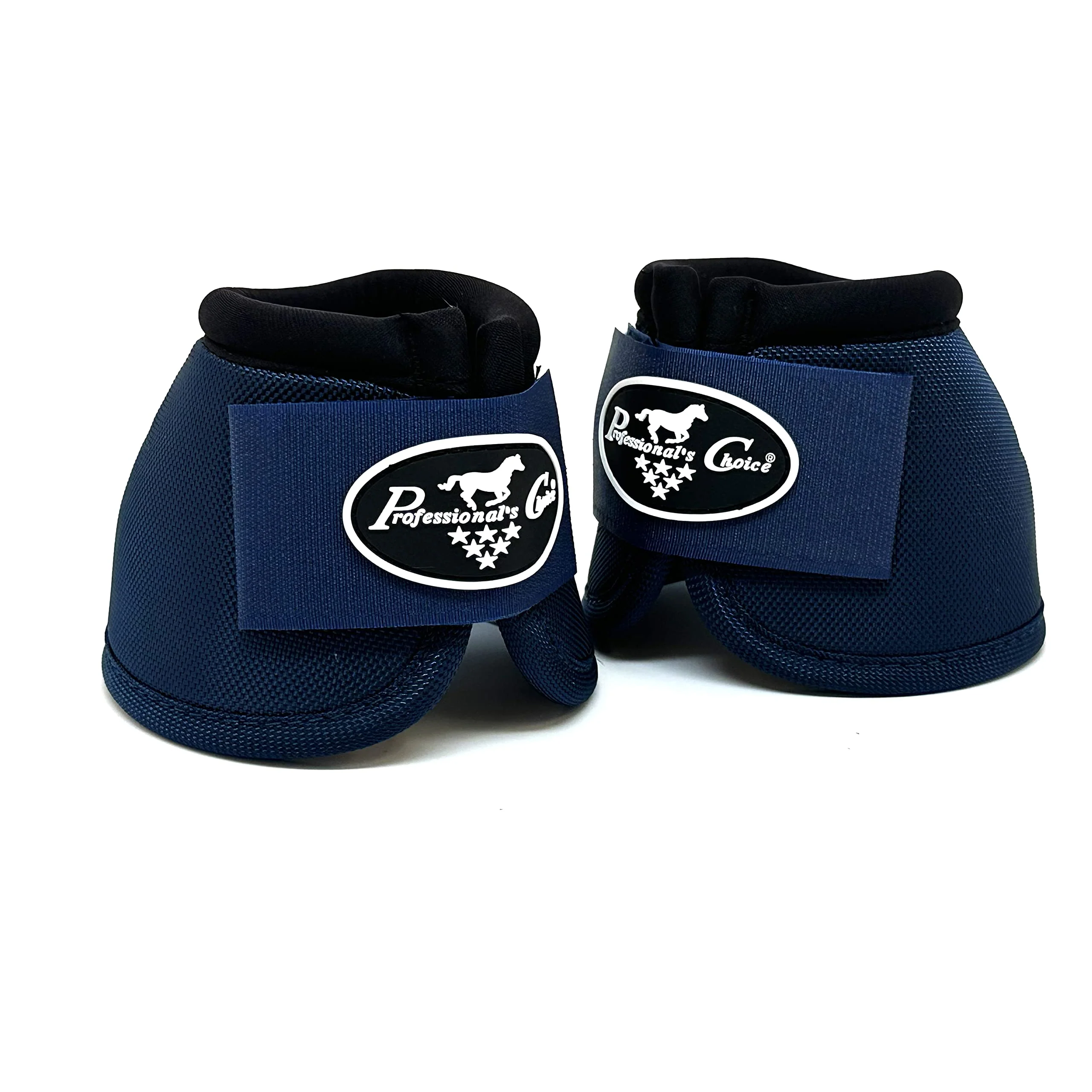 Expertly Made Professional's Choice Ballistic Overreach Bell Boots for Horses - Large Navy Blue Long-Lasting