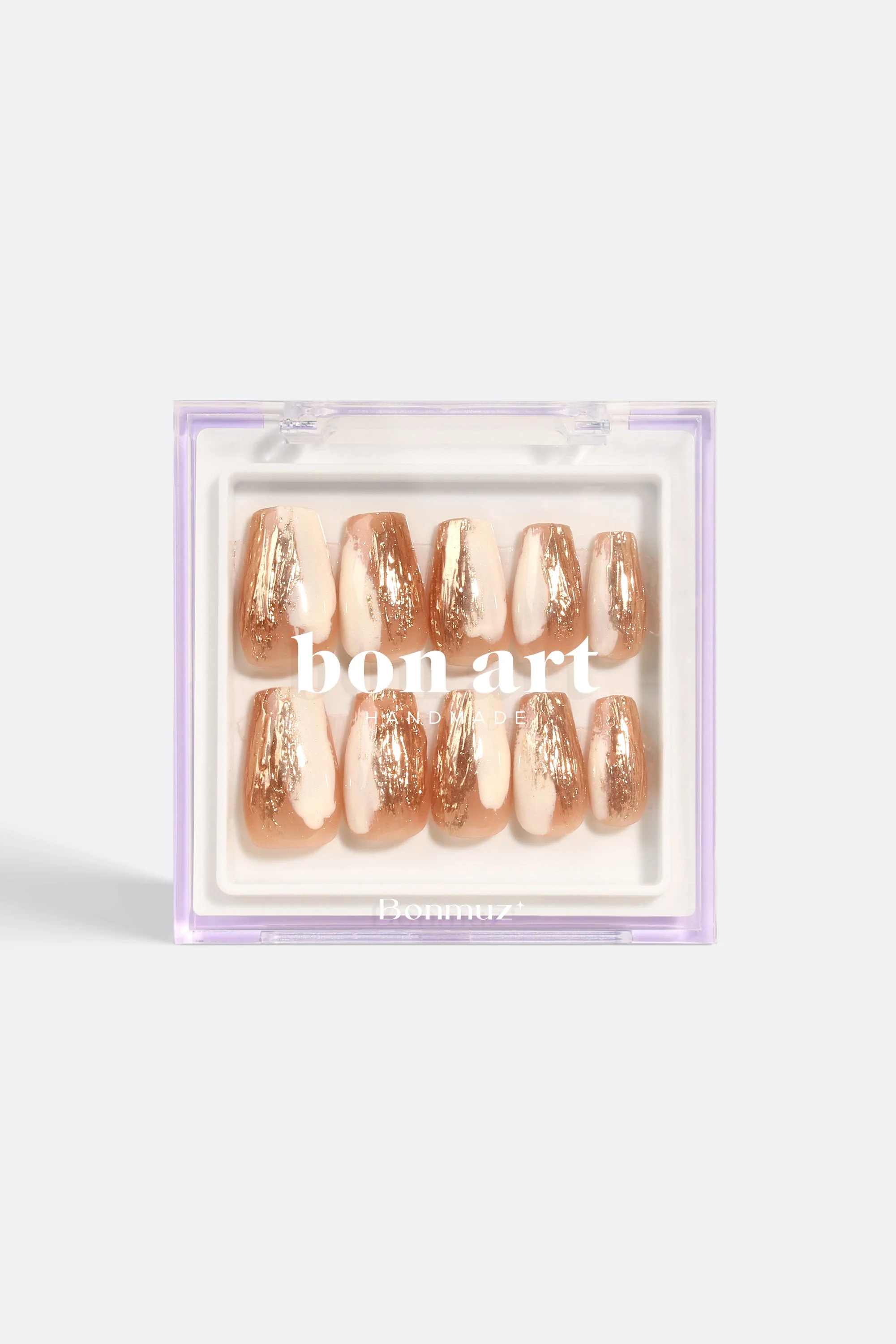 Elite Gilded Crème Pro Handmade Gel Nails Minimalist