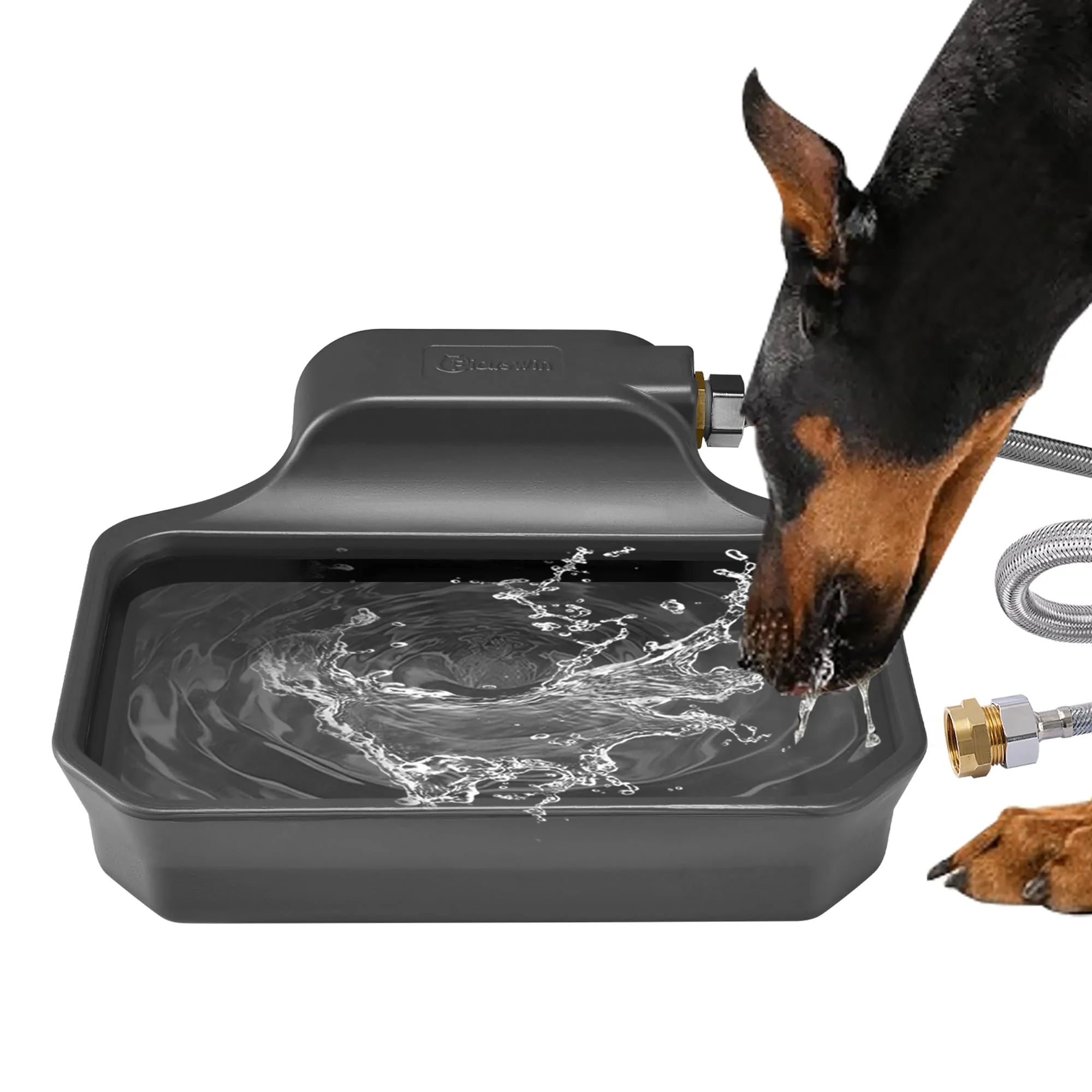 Authentic PETIMI Automatic Dog Water Dispenser 1 Gallon Auto-Fill Water Bowl for Indoor Outdoor Use Long-Lasting