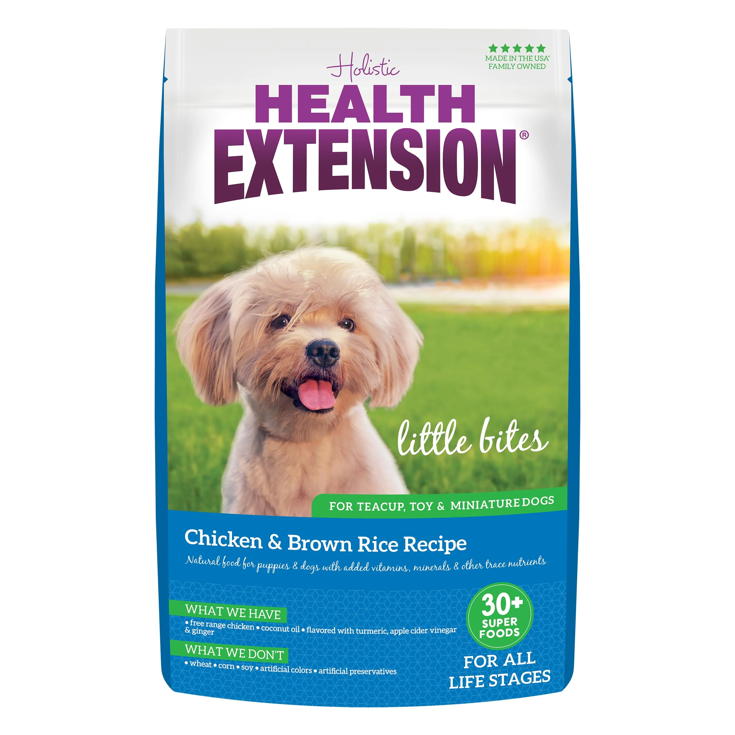 First-Class Health Extension Little Bites for Toy Small Breeds – Chicken Brown Rice Probiotics Superfoods 18 lb Solid