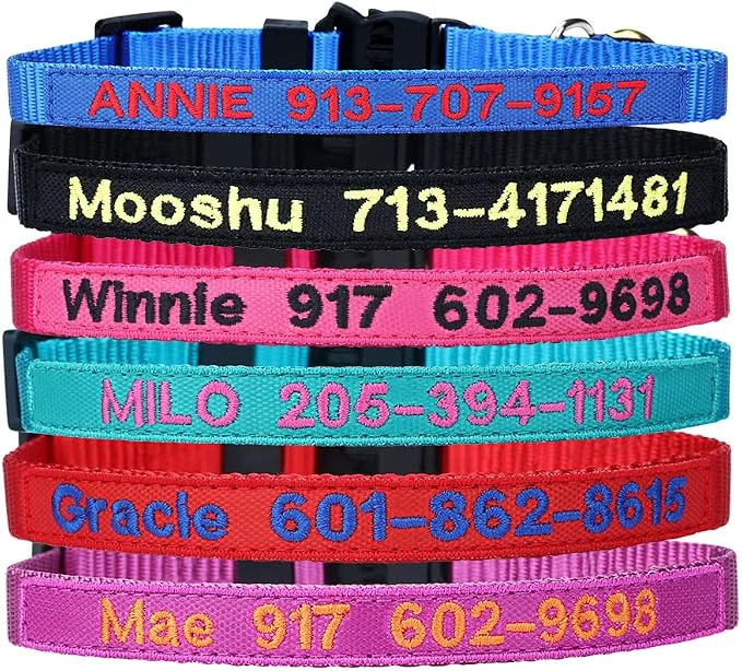 Certified Personalized Nylon Cat Collar Breakaway Fast
