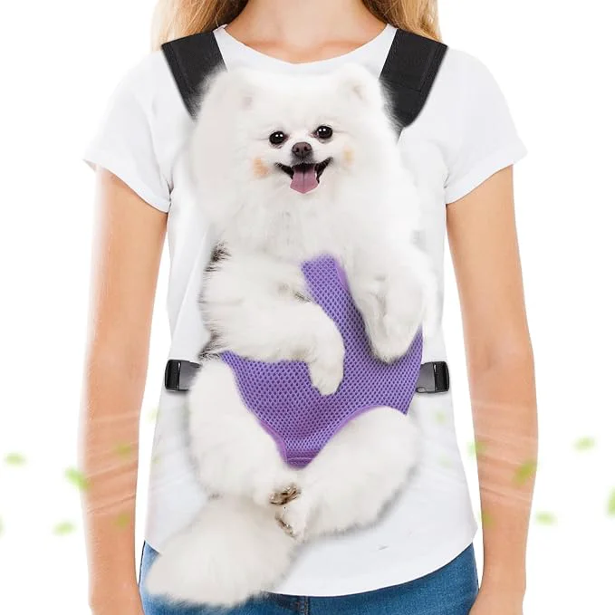 Trusted Pet Carrier Backpack Hands- Adjustable Dog Front Carrier Legs Out Natural