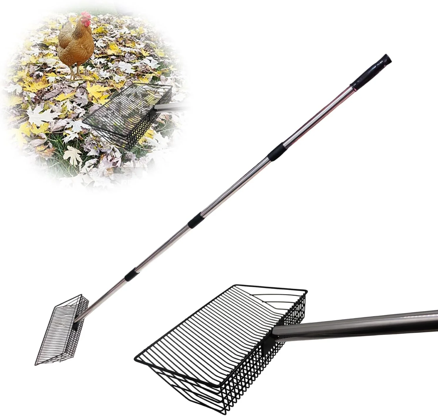 Top-Quality Chicken Coop Accessories Metal Chicken Coop Pooper Scooper Chicken Poop Scooper Metal Litter Scoop Poop Scooper for Chicken Coop Chicken Coop Cleaning Tools Enhanced