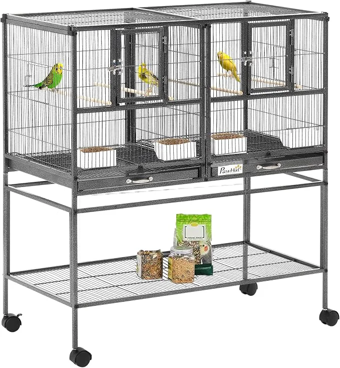 Specialty PawHut Divided Breeder Bird Cage Advanced