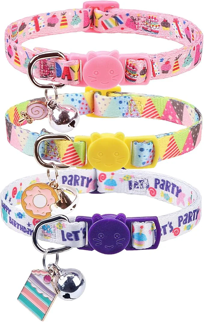 User-Friendly SCENE Birthday Cat Collars Breakaway Advanced