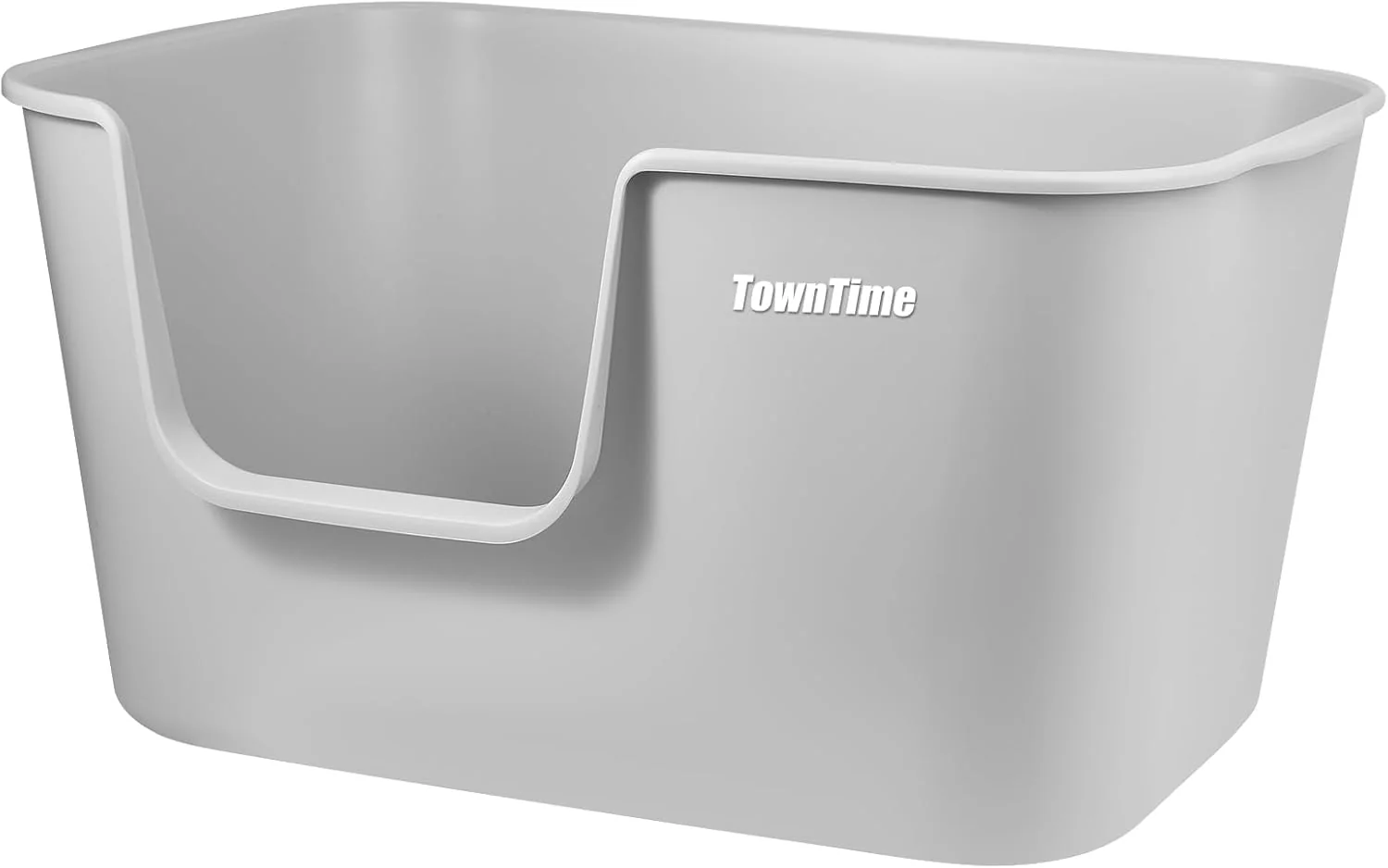 Unique Extra Large Kitty Litter Box with High Sides Anti-Splashing Tool- Assembly Multi Cat Jumbo Grey 24.60 L x 16.92 W x 12.99 H Safe