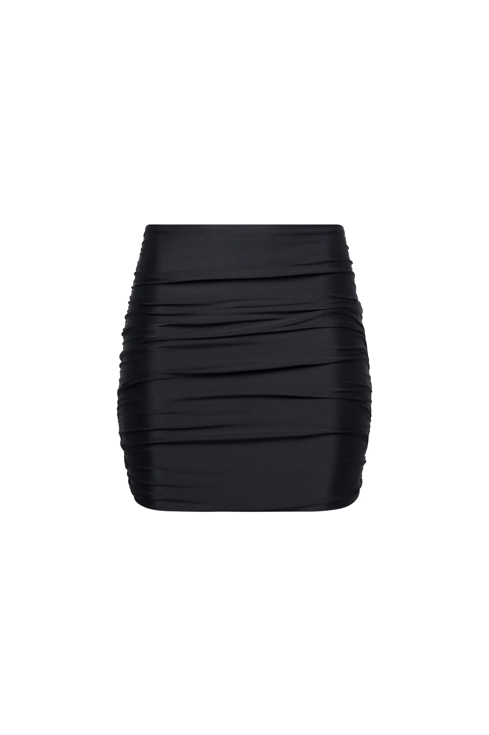 Fine Rio Ruched Mini Skirt – Black Exceptional