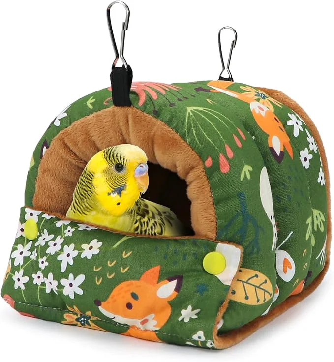 Official Wontee Bird Nest House Winter Warm Snuggle Hut Bird Bed Hanging Hammock High-Performance