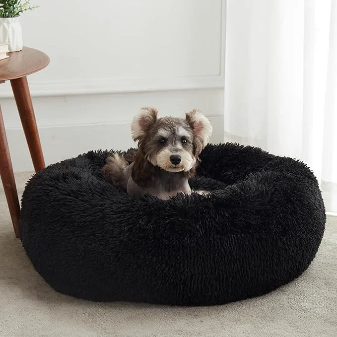 Trendy WESTERN HOME WH Calming Dog Bed Cat Bed Anti-Anxiety Donut Dog Cuddler Bed Warming Cozy Soft Dog Round Bed Fluffy Faux Fur Plush Dog Cat Cushion Bed for Small Medium Dogs and CatsAbout ThisOverview Recyclable