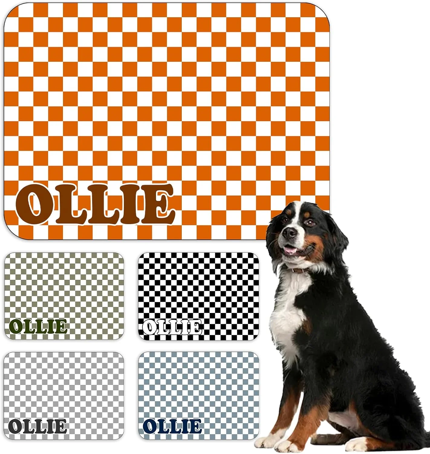 Versatile Personalized Dog Cat Feeding Mat Custom Pet Food Mat Waterproof Non-Slip Customized Puppy Name Photo Placemat Dish Rug Floor Protector Gifts for Pets Lover Pattern 7 Elegant