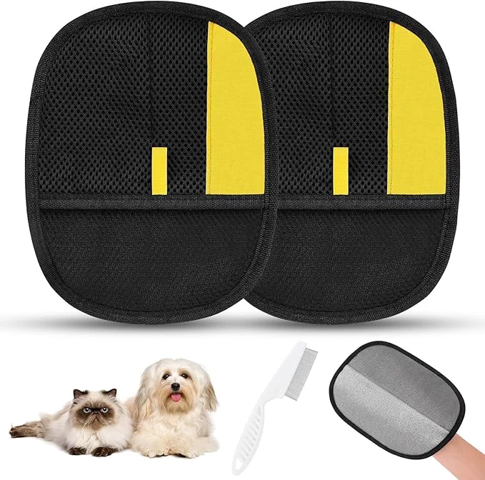 Certified SAWMONG Pet Hair Removal Glove 2Pcs Cat Dog Reusable Pet Hair Remover Gloves New Upgrade Grooming Pet Hair Remover Tool to Lint RollersAbout ThisOverview Enhanced
