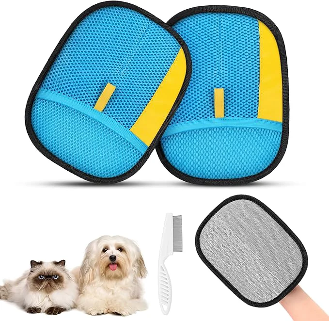 Dependable SAWMONG Pet Hair Removal Glove 2Pcs Cat Dog Reusable Pet Hair Remover Gloves 2025 New Upgrade Grooming Pet Hair Remover Tool for Couch Car Furniture CarpetAbout This Top-Quality