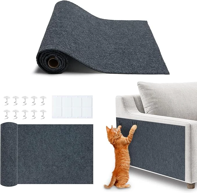 Authentic Pet Supplies Catify Cat Scratcher Fun Interactive Scratchers Posts Poles Claw Safe Furniture Saver Indoor Play Support Natural Cat Behaviors Heavy Duty - Gray 39.4 x 15.8About ThisOverview Functional