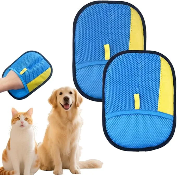 Recyclable Pet Hair Remover Gloves for Cats Dogs New Upgrade Electrostatic Grooming Washable Reusable Cats Dogs Hair Removal Gloves for Clean Couch Carpet Furniture Clothes Car SeatAbout This Smooth