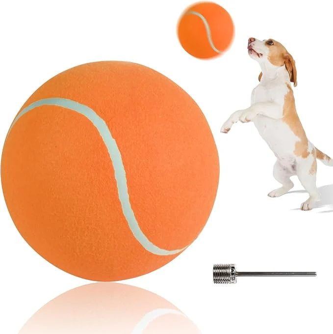 Reusable susu wuwu Giant Tennis Ball for Dogs Yellow Big Tennis Ball for Dog Birthday High-Grade