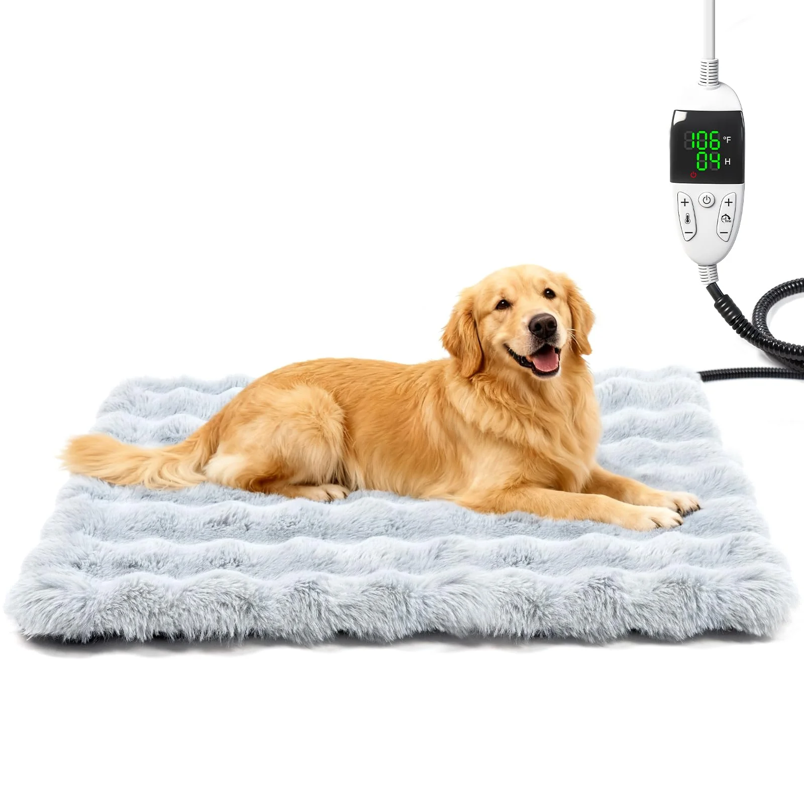 Outstanding Littlo Kozytail Dog Heating Pad — 34x24in 12 Temp Levels 0-12H Timer Plush Fleece Smooth