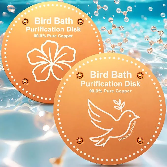 Trusted Bird Bath Purification Disk Pure Copper Outside Winter Solar Power Birdbath Responsible